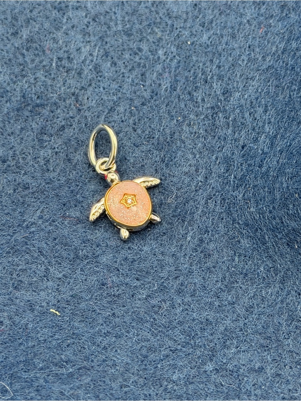 Sterling Silver Turtle Charm Pendant with Pink Inlay Fits Pandora